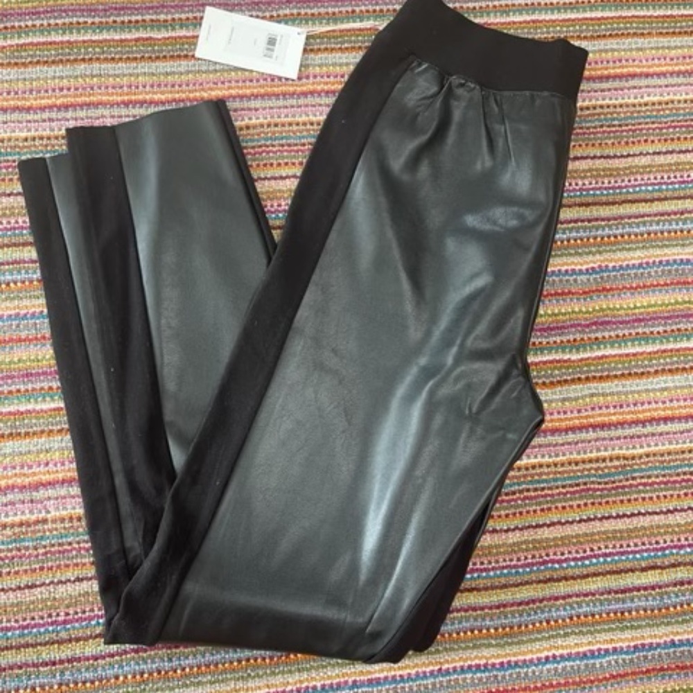 Splendid Faux Leather Panal Leggings. NWT. - Picture 4 of 5